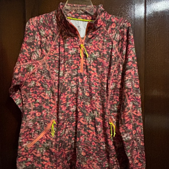 Talbots Tops - Talbots Floral Quarter-Zip Pullover